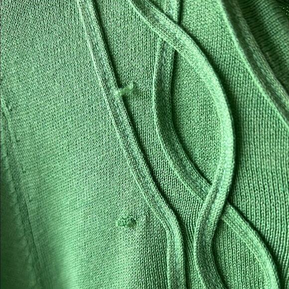 NWT Talbots Silk/Cotton Green Embroidered Cardigan - size 1X - Picture 8 of 13